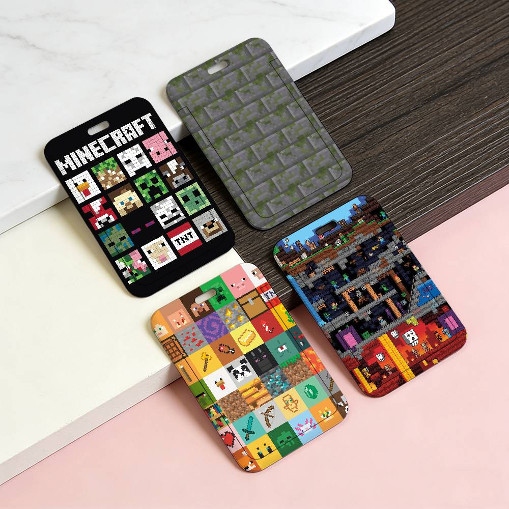 Gaming Console With Minecraft - Porta Badge Trasparente M-Minecraft-ES per Gioco