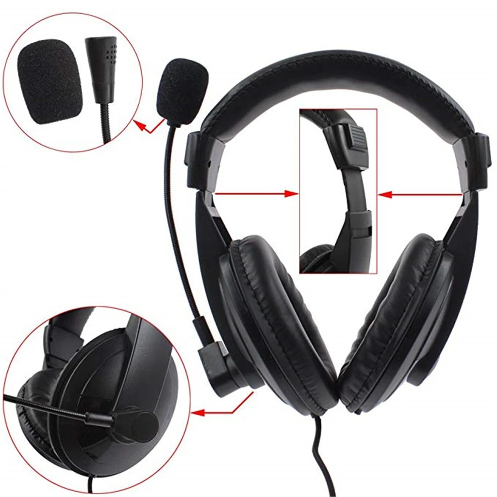 Gaming Headset Wired - Cuffie professionali con cancellazione del rumore