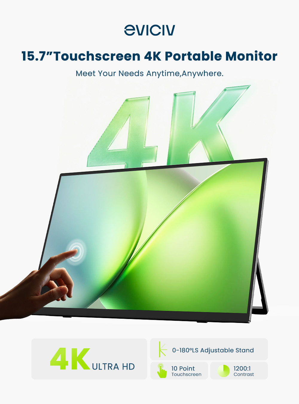 EVICIV 4K Portable Monitor 10- - Gaming Console Type recensione e prezzo